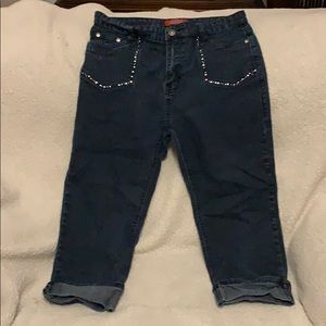 Blue jean capris